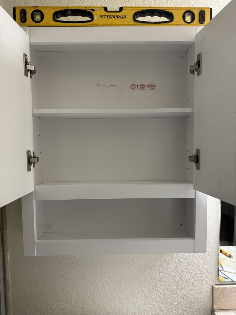 Bathroom Cabinet and Vanity Light Installation in Redding