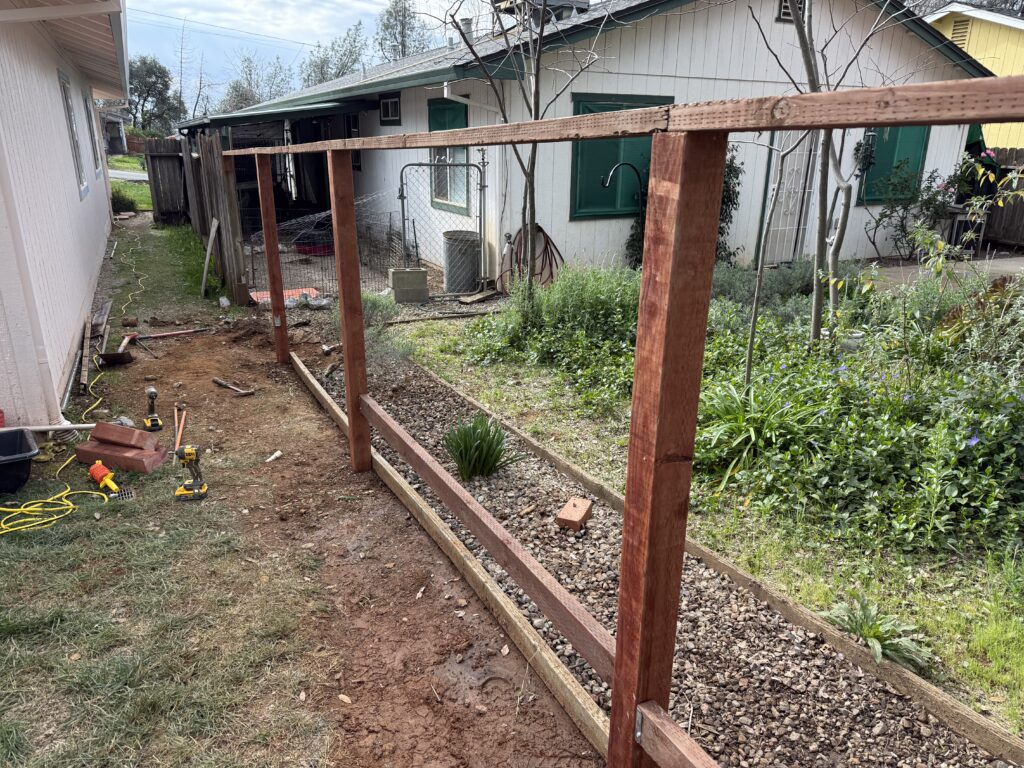 Fence Post Replacement in Shasta Lake