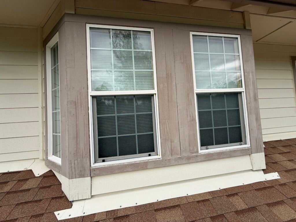Second Story Bay Window Caulking and Painting in Palo Cedro — bay window repair