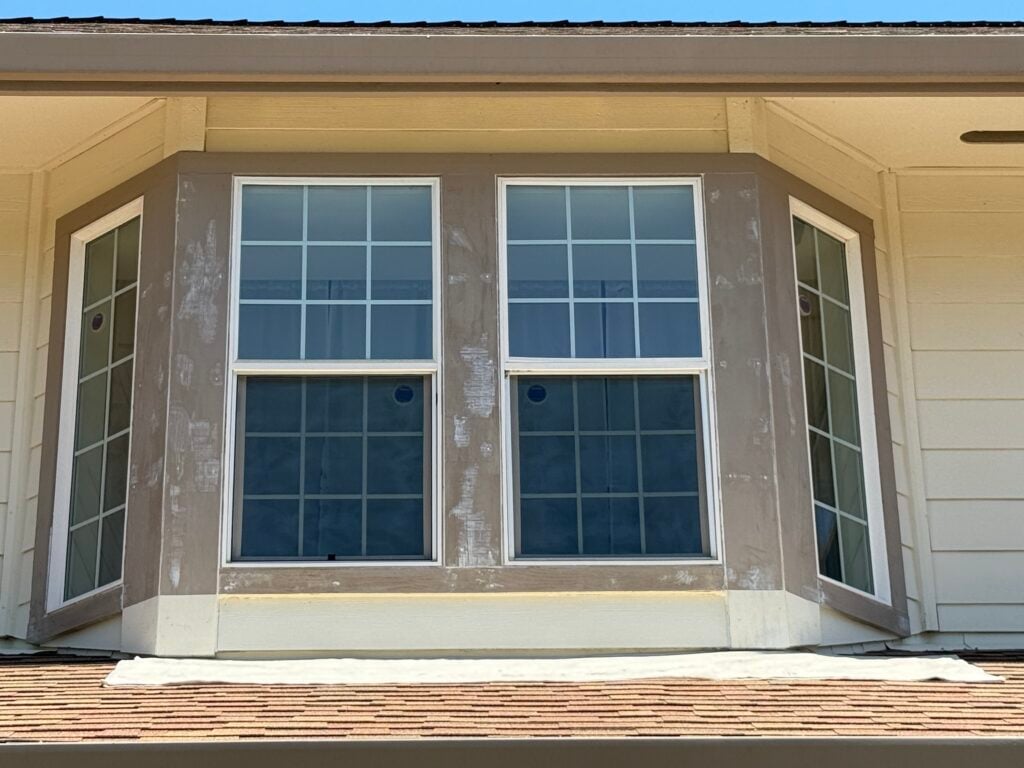 Second Story Bay Window Caulking and Painting in Palo Cedro — palo cedro